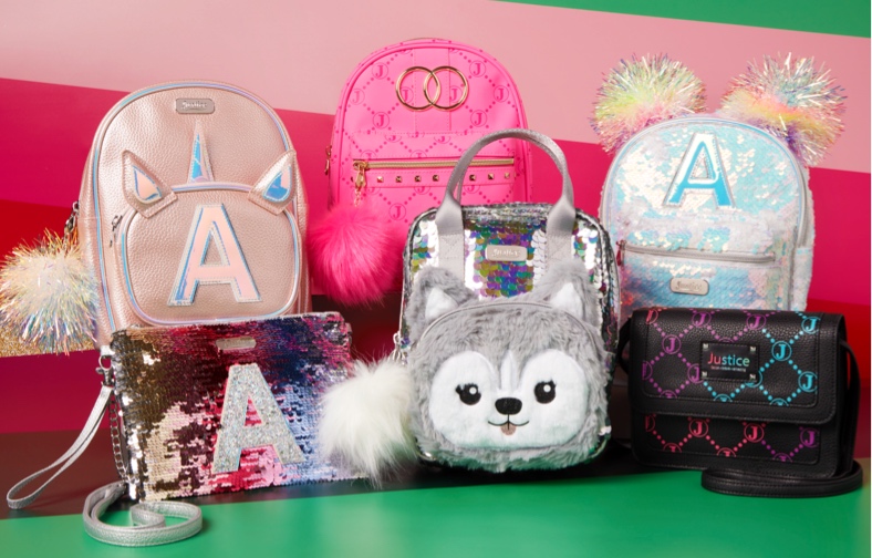 Justice purses shop and backpacks